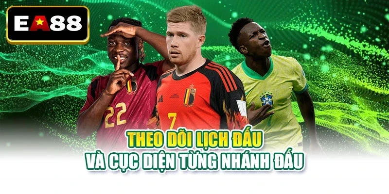 Theo dõi lịch đấu và cục diện từng nhánh đấu
